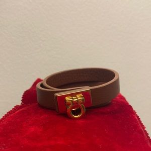 Salvatore Ferragamo Gancio Lock Wrap Bracelet